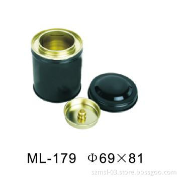 round tea tin box with inside lid